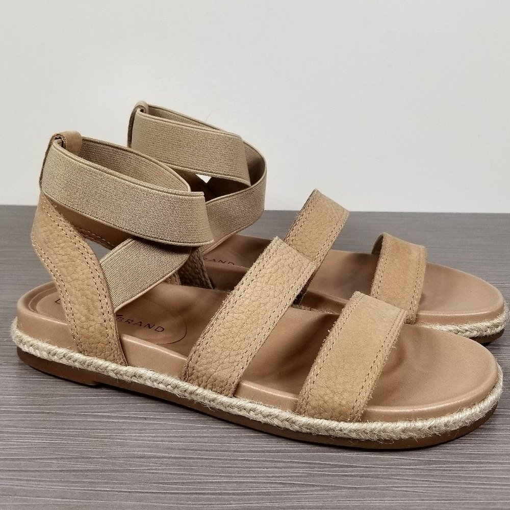Lucky Brand Dilane Sandals, Stone Embossed Nubuck, Womens Size 6 M / 36.5